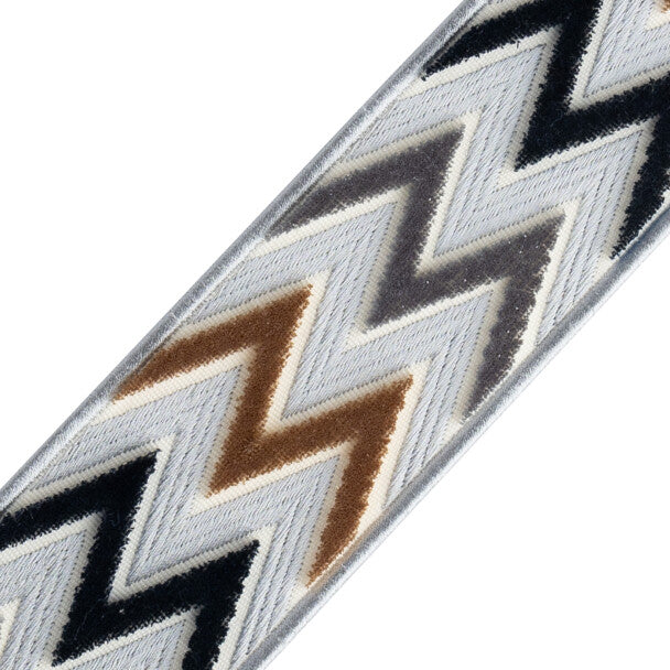 Arlo Velvet Border - Granite