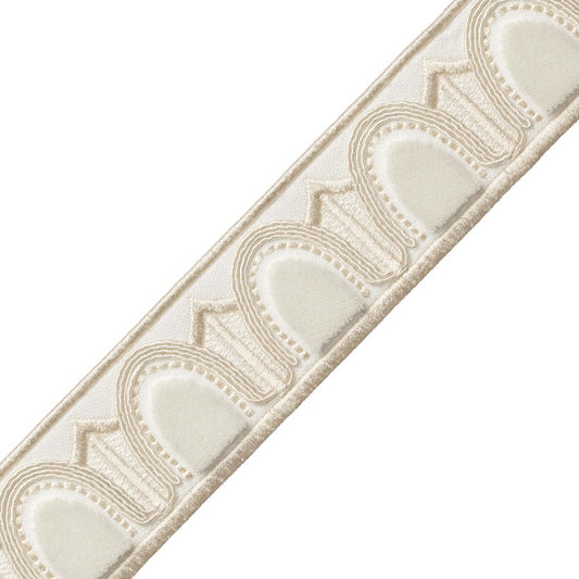 Dorian Velvet Border - Snow