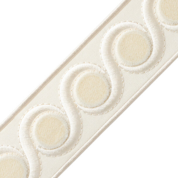 Isadora Velvet Border - Pearl