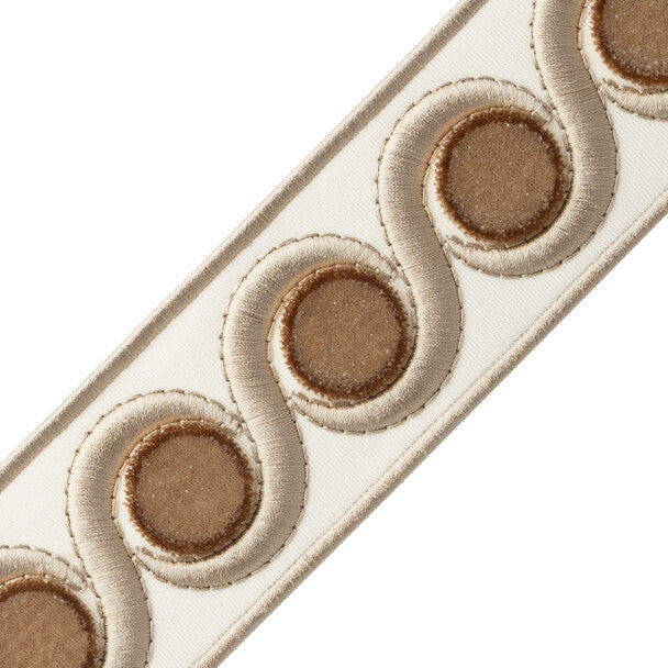 Isadora Velvet Border - Oyster