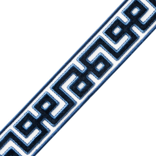 Lennox Velvet Border - Lapis