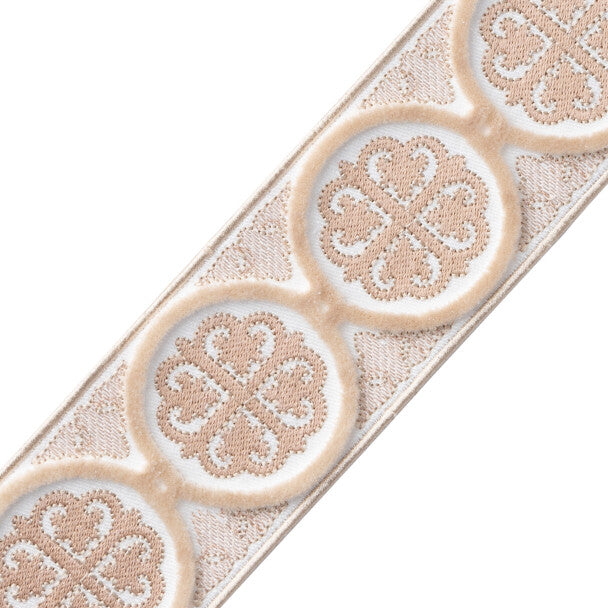 Paloma Velvet Border - Blush