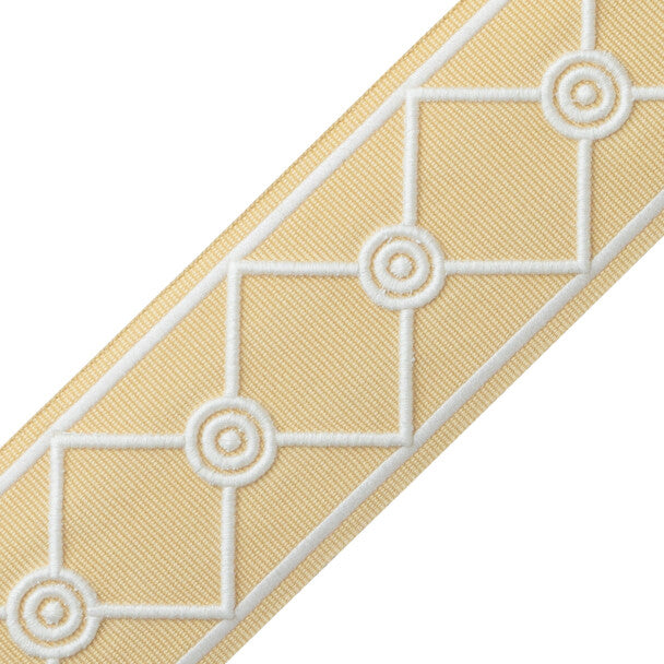 MDS Embroidered Lattice Border - Goldenrod