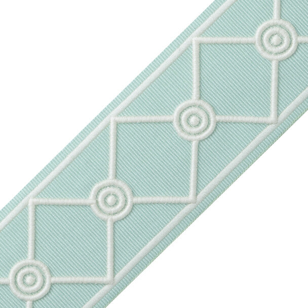 MDS Embroidered Lattice Border - Mint