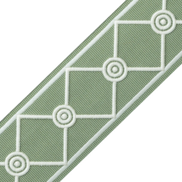 MDS Embroidered Lattice Border - Willow