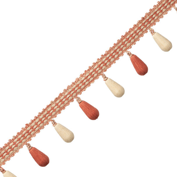Ilana Beaded Fringe - Coral