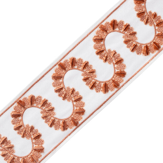 Ilana Embroidered Border - Coral