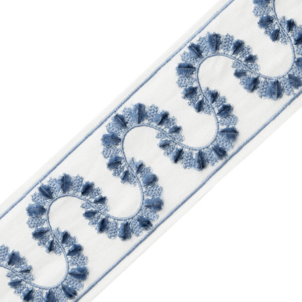 Ilana Embroidered Border - Ocean