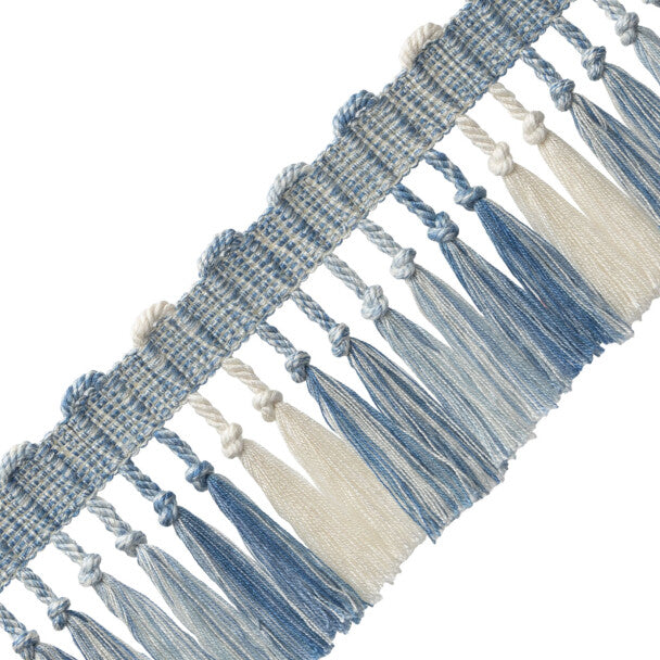 Kaleidoscope Tassel Fringe - Porcelain Blue