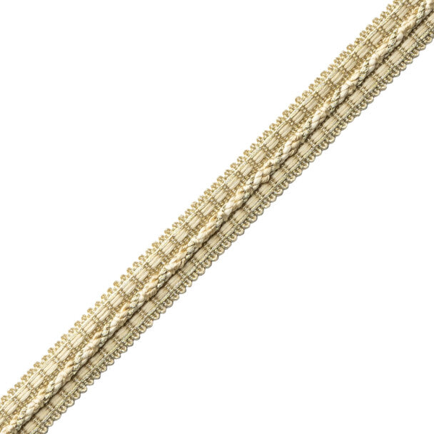 1/2" Le Jardin Silk Metallic Gimp - Platinum