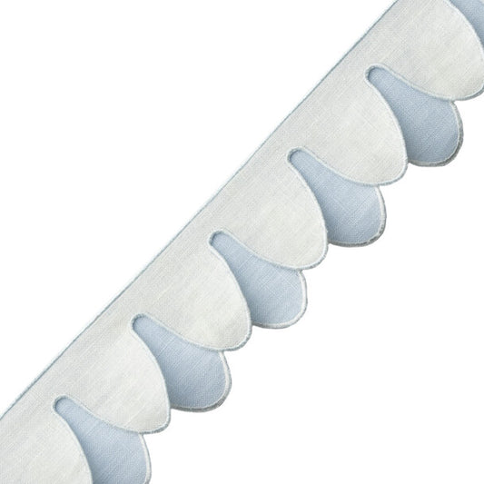 Ainsley Scalloped Border - Ice Blue