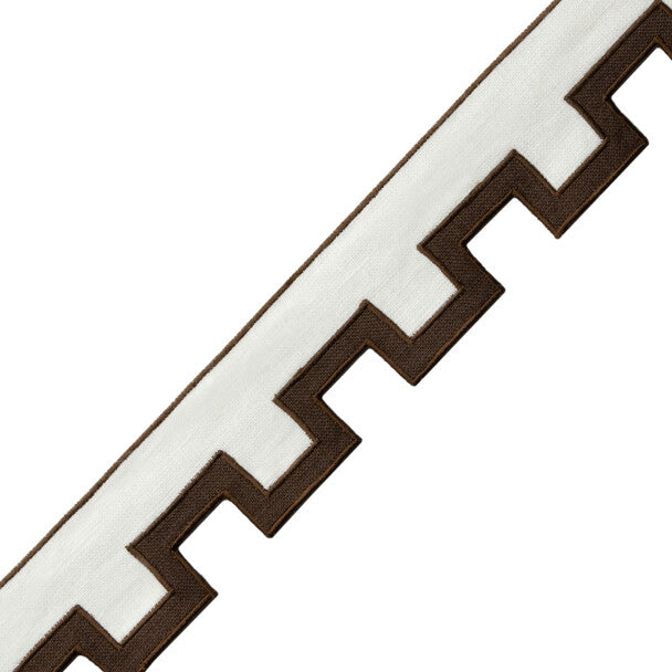 Devon Appliqué Border - Chocolate