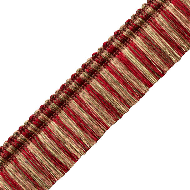 Romaunt Blocked Brush Fringe - Rossetti Crimson