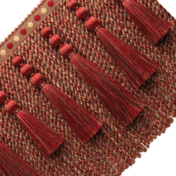 Romaunt Tasseled Bullion Fringe - Rossetti Crimson