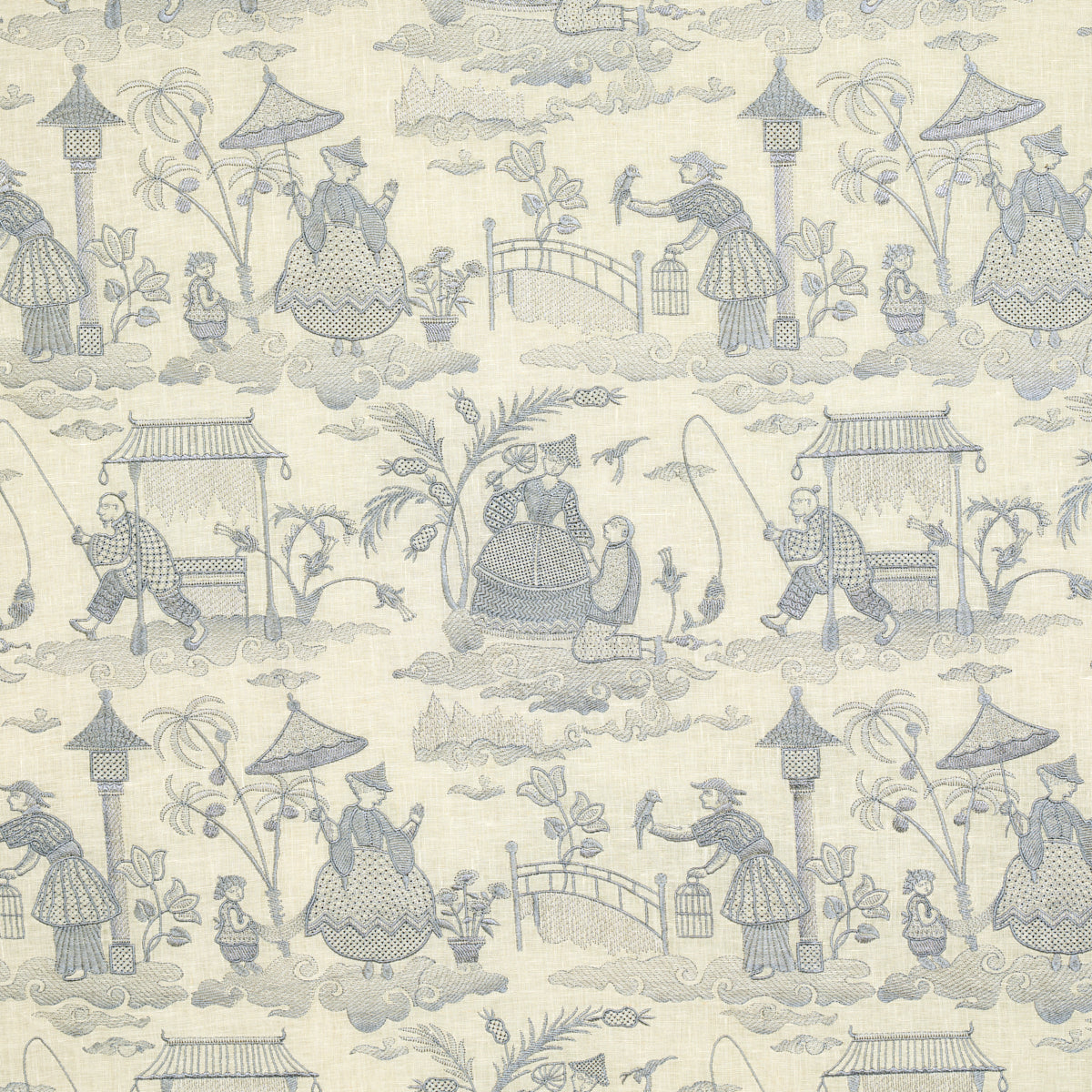 Schumacher | Bassano Embroidered Toile fabric - 66600