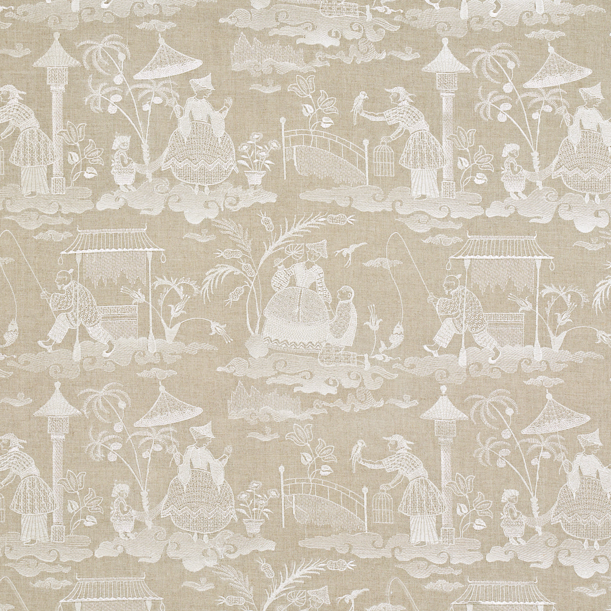Schumacher | Bassano Embroidered Toile fabric - 66601