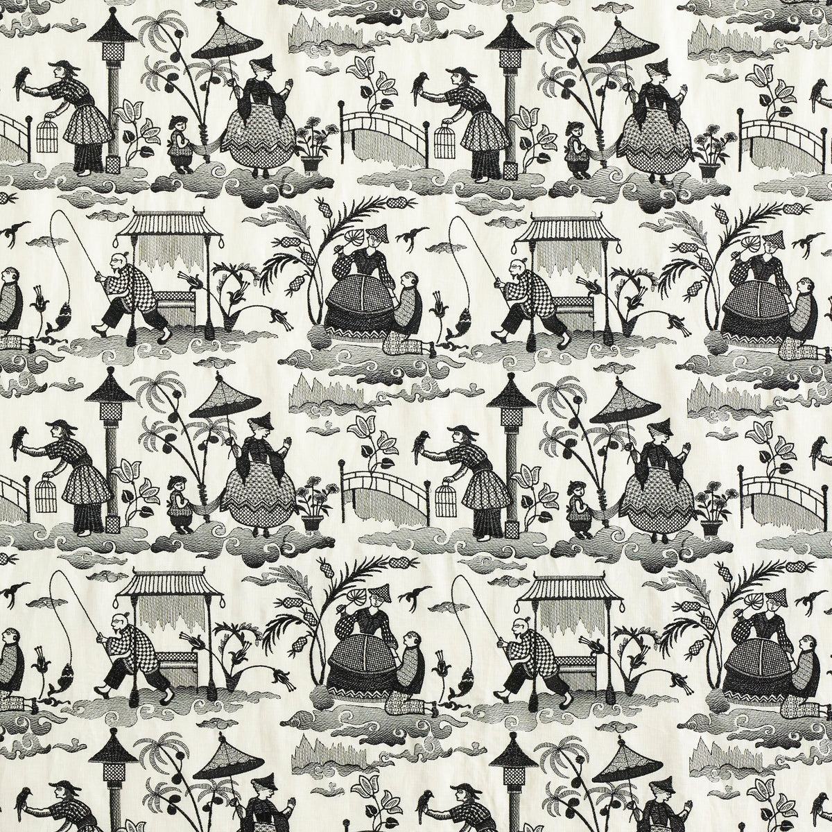Schumacher | Bassano Embroidered Toile fabric - 66602