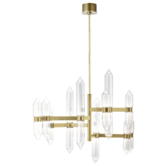 Langston Large Chandelier - Plated Brass