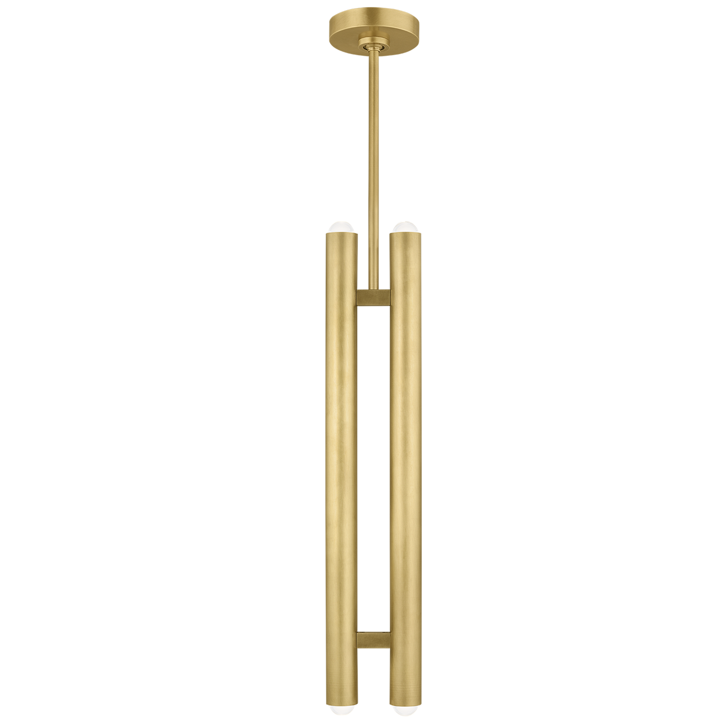 Ebell 2 Light Pendant - Natural Brass