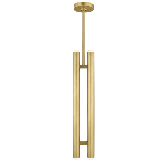 Ebell 2 Light Pendant - Natural Brass
