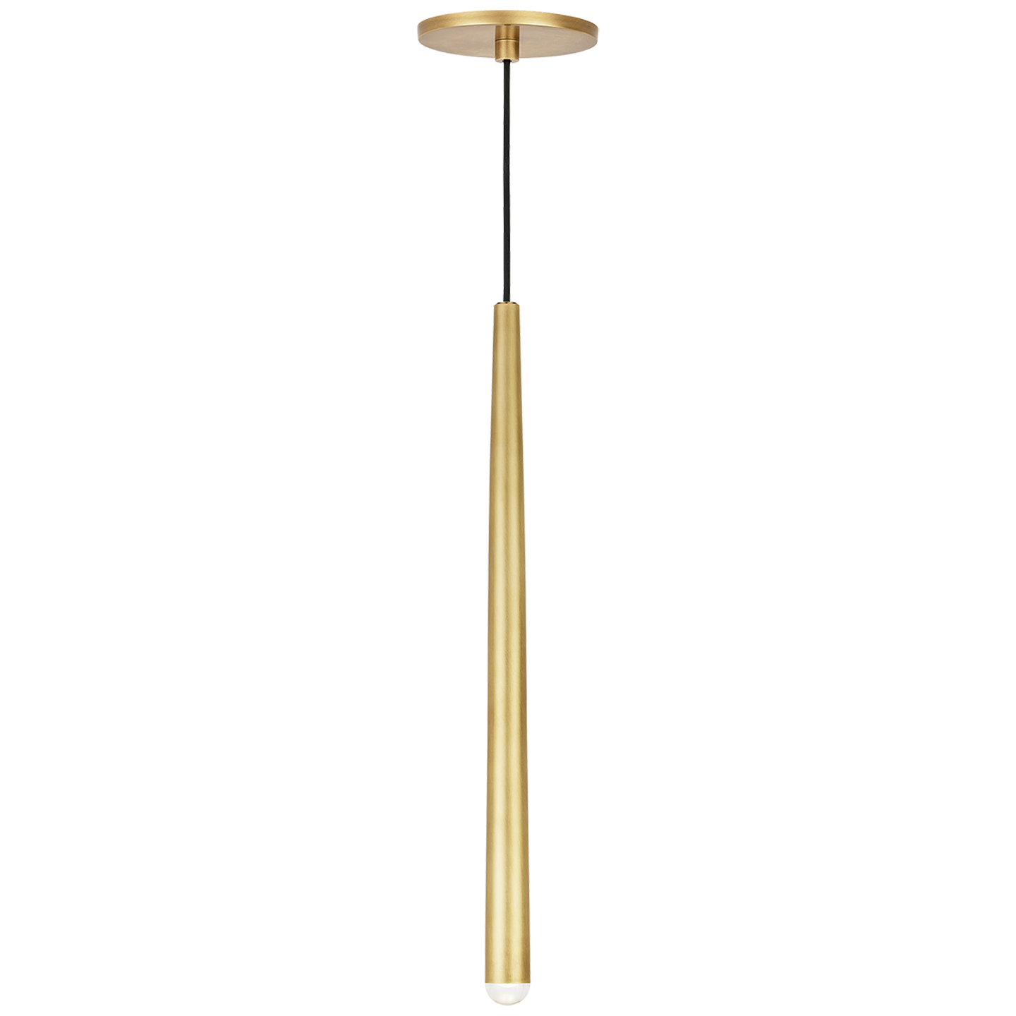 Pylon 1 Light Pendant - Natural Brass