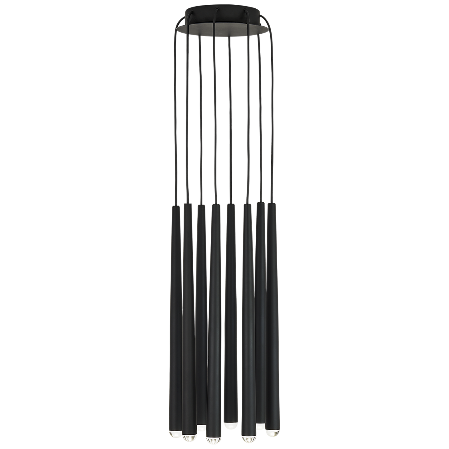Pylon 8 Light Chandelier - Nightshade Black