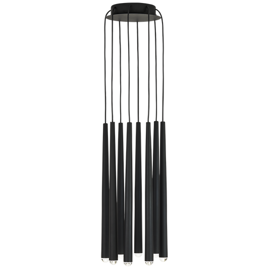 Pylon 8 Light Chandelier - Nightshade Black