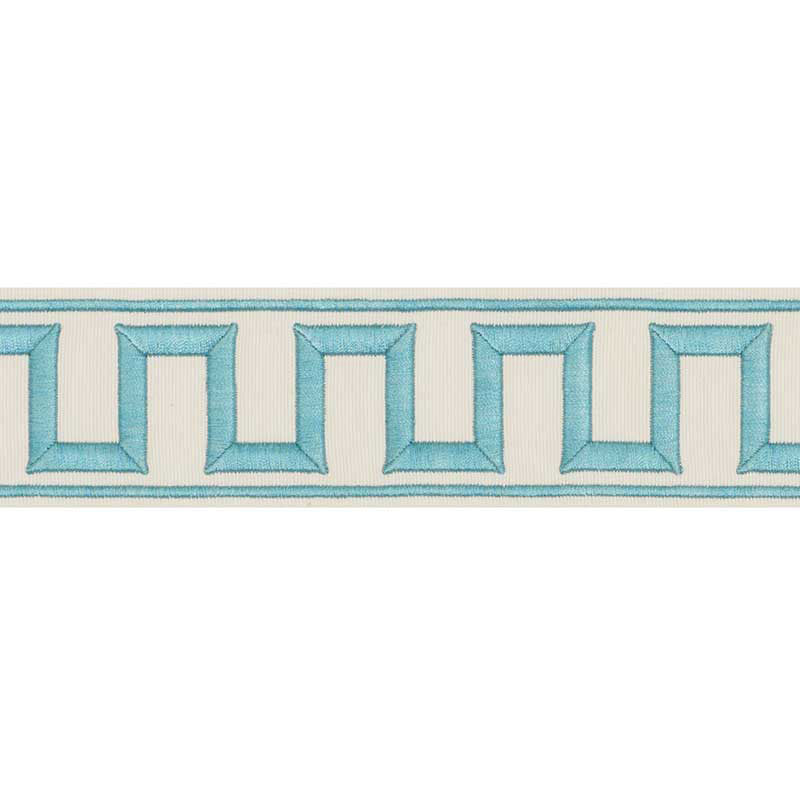 Schumacher | Greek Key Embroidered Tape fabric - 70793
