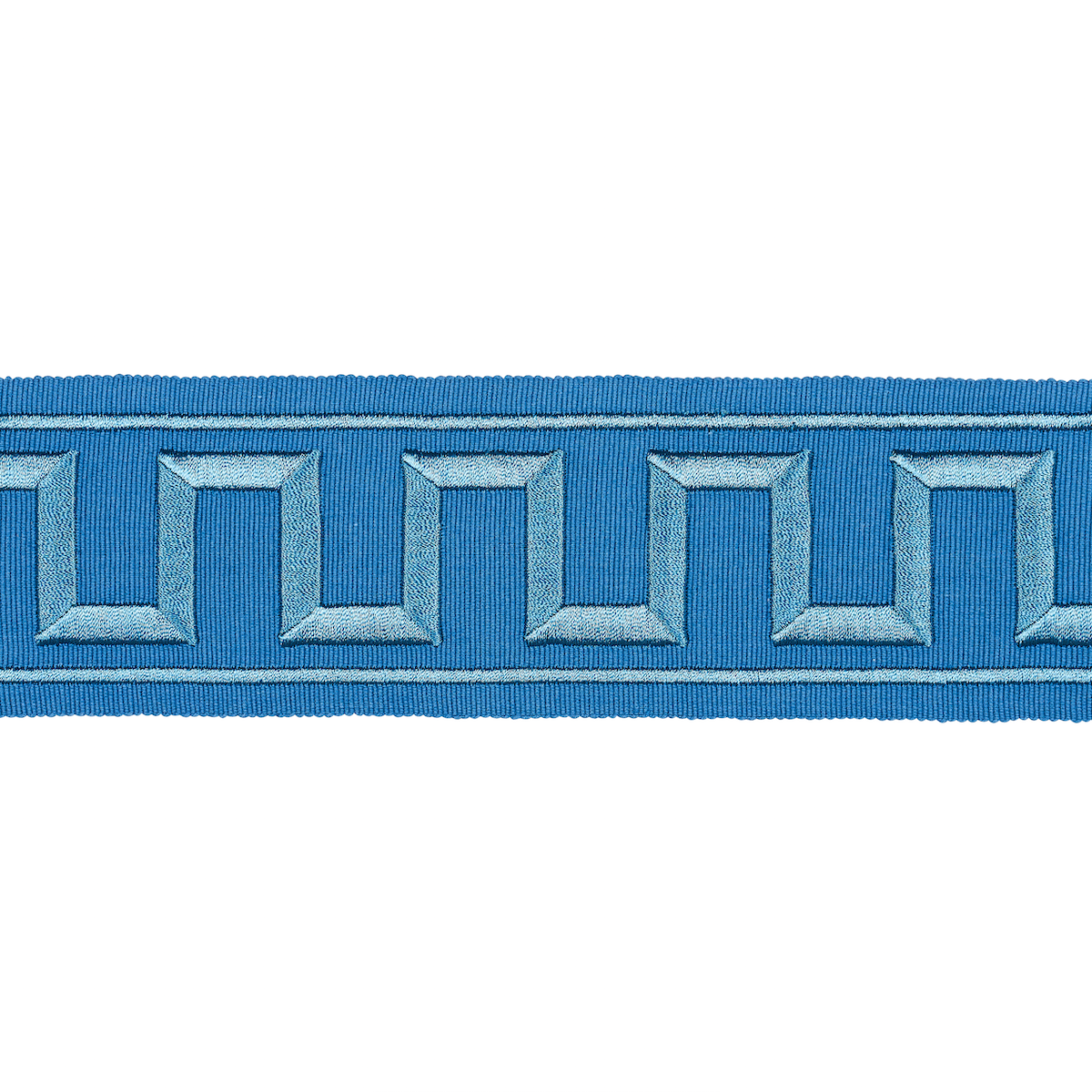 Schumacher | Greek Key Embroidered Tape fabric - 70806