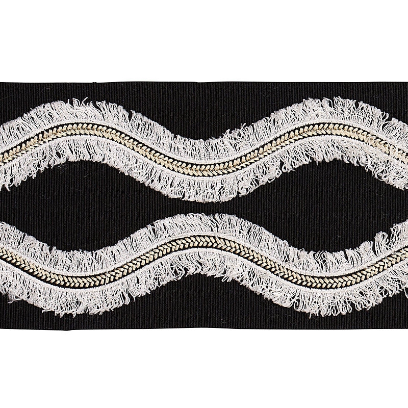 Schumacher | Ogee Embroidered Tape fabric - 74334