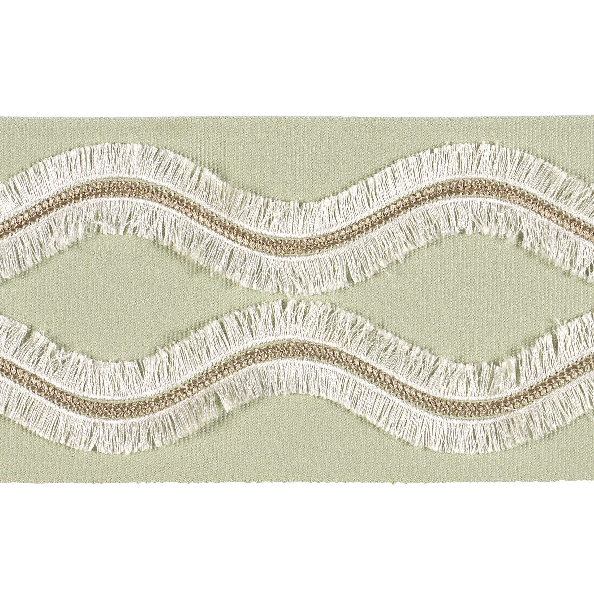 Schumacher | Ogee Embroidered Tape fabric - 74335