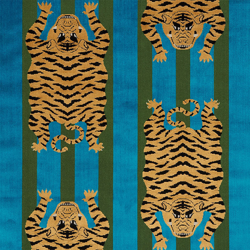 Schumacher | Jokhang Tiger Velvet fabric - 77230