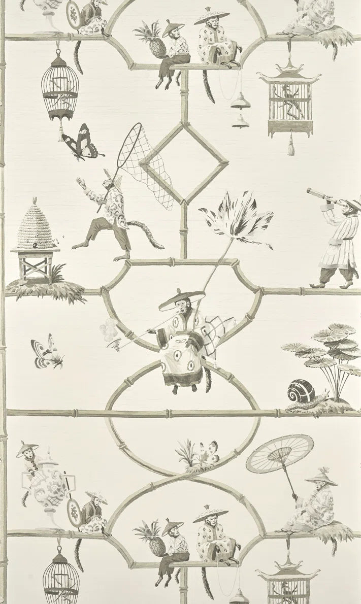 Pierre Frey Les Singes Savants - Porcelaine