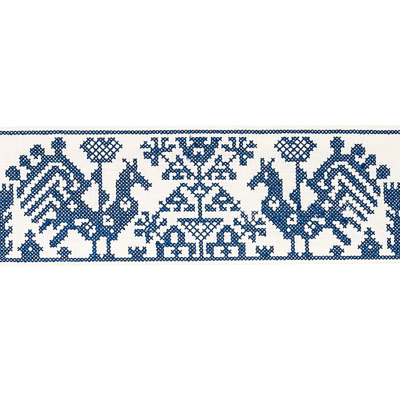 Schumacher | Tarpan Embroidered Tape fabric - 80000