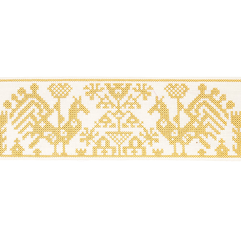 Schumacher | Tarpan Embroidered Tape fabric - 80001