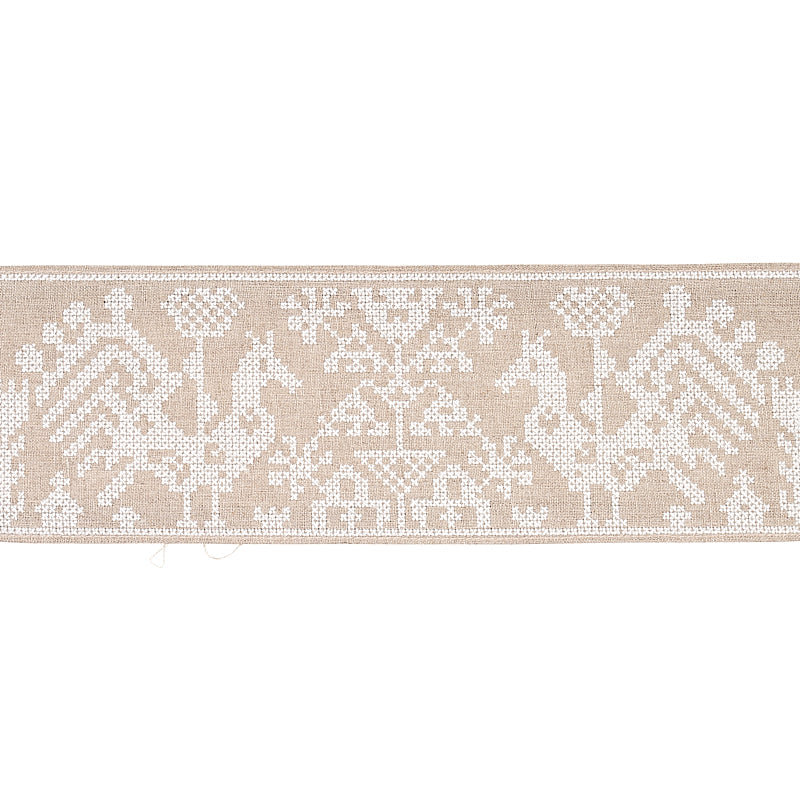 Schumacher | Tarpan Embroidered Tape fabric - 80002