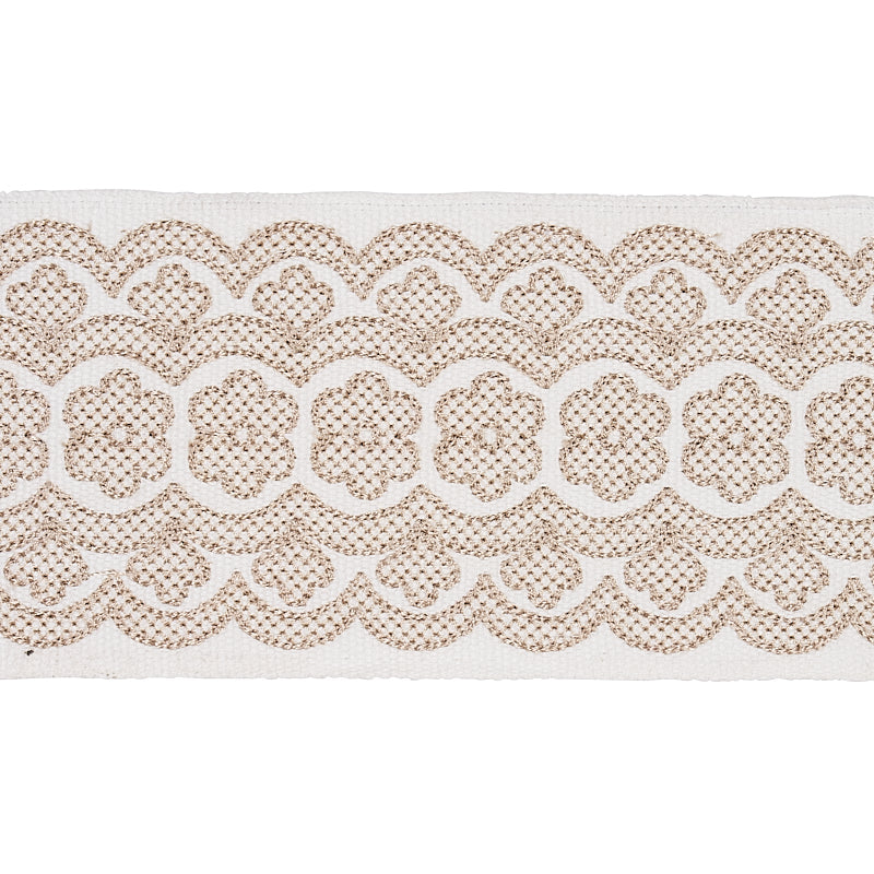 Schumacher | Astrid Embroidered Tape fabric - 80440