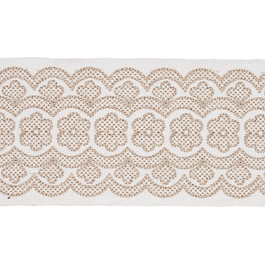 Schumacher | Astrid Embroidered Tape fabric - 80440