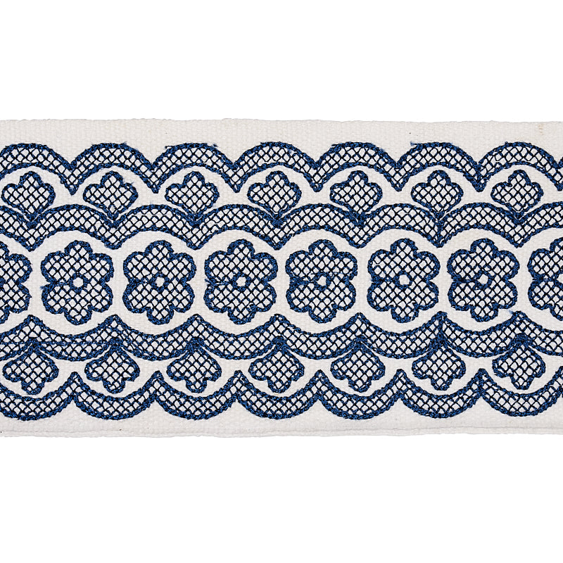 Schumacher | Astrid Embroidered Tape fabric - 80442