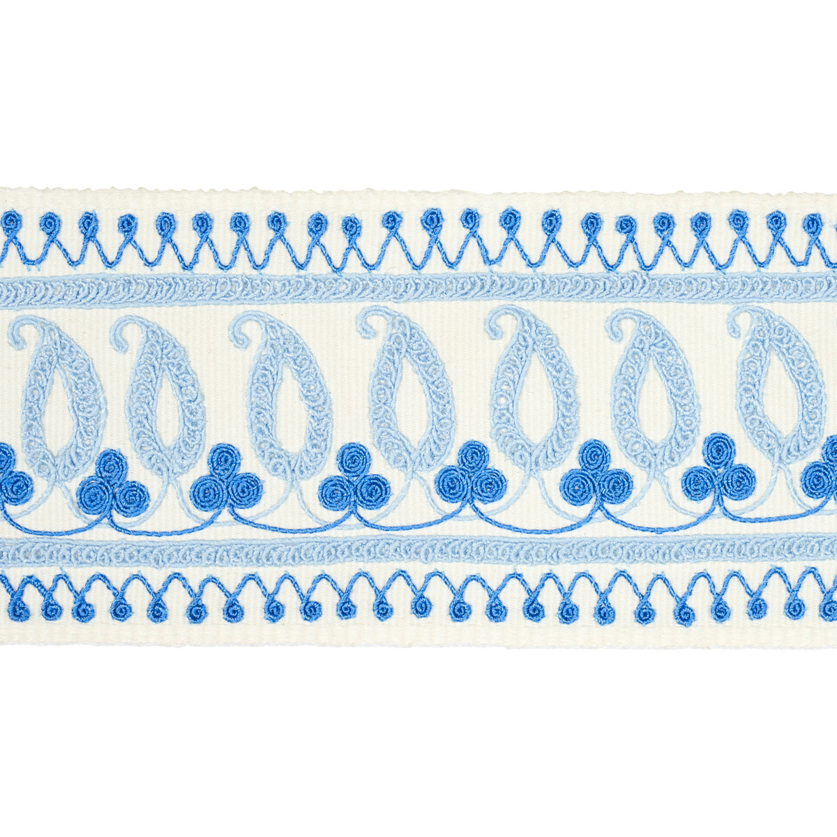 Schumacher | Paisley Embroidered Tape fabric - 81230