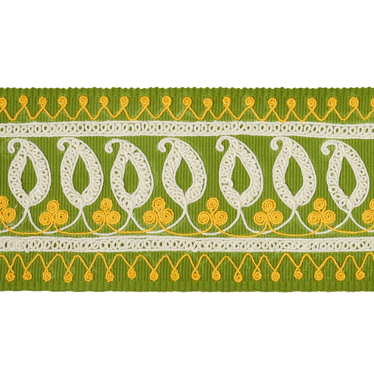 Schumacher | Paisley Embroidered Tape fabric - 81232