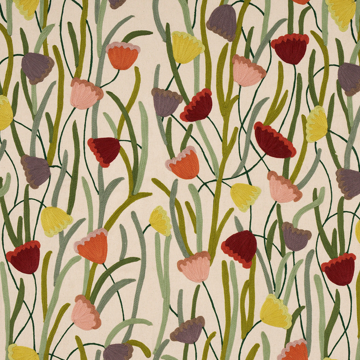 Schumacher | Deco Flower Embroidery fabric - 81560