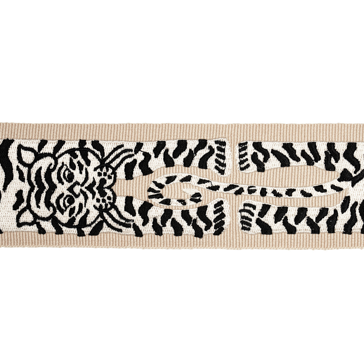 Schumacher | Le Tigre Embroidered Trim fabric - 82510