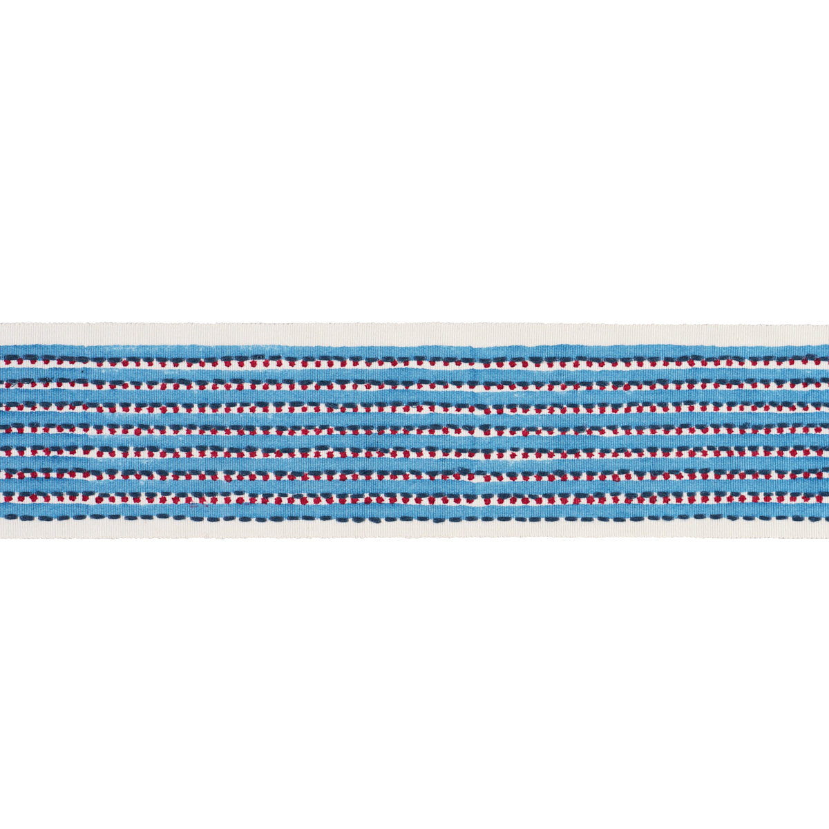 Schumacher | Stripe & Dot Hand Block Trim fabric - 85421