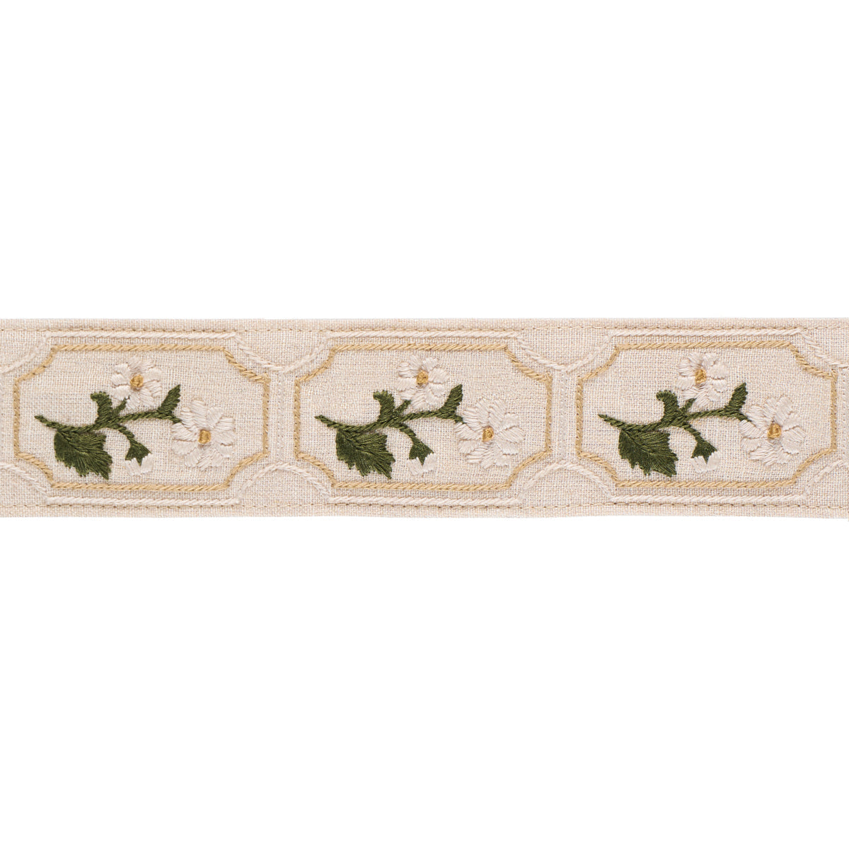 Schumacher | Jolie Hand Embroidered Tape fabric - 86300