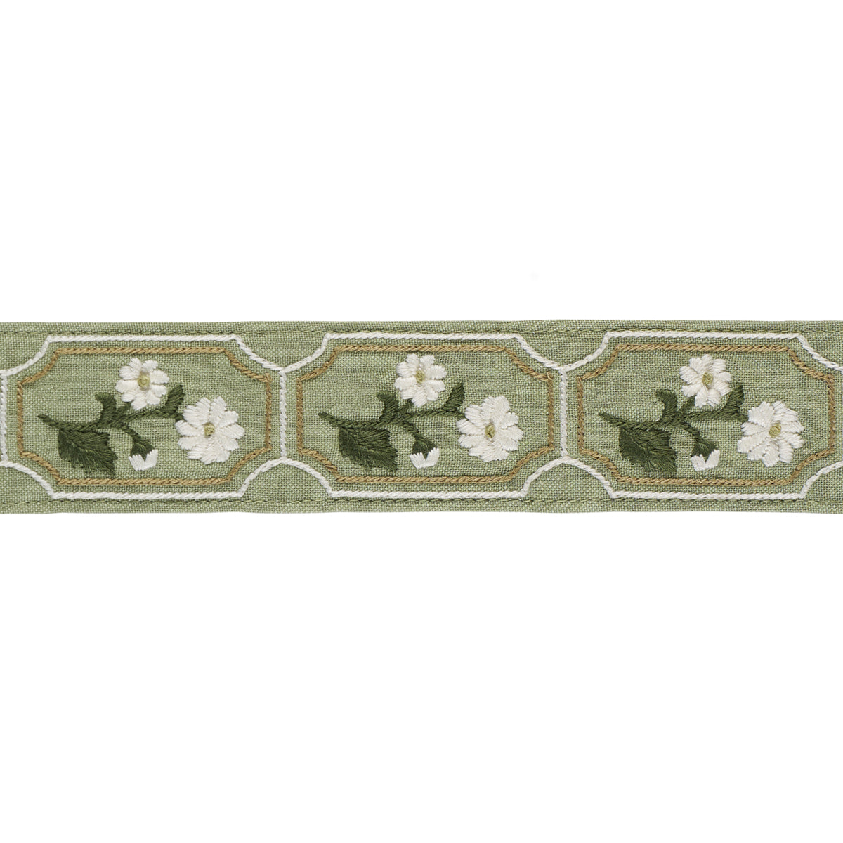 Schumacher | Jolie Hand Embroidered Tape fabric - 86302