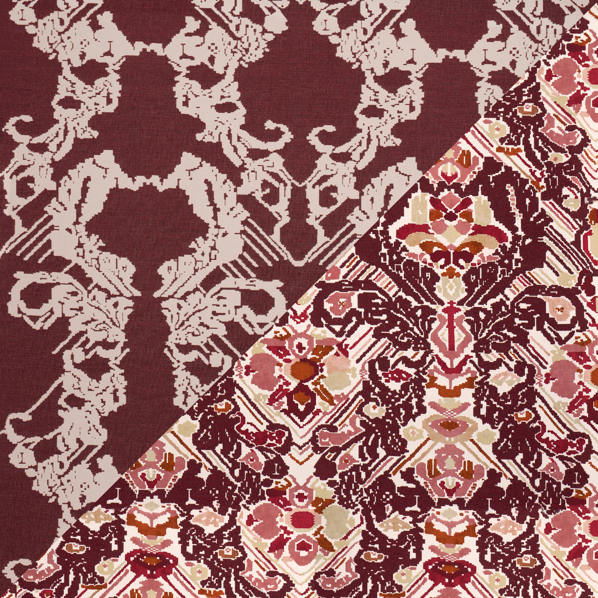 Schumacher | Reversible Digital Damask fabric - 87551