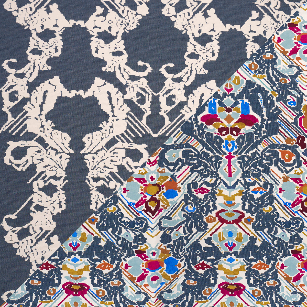 Schumacher | Reversible Digital Damask fabric - 87552
