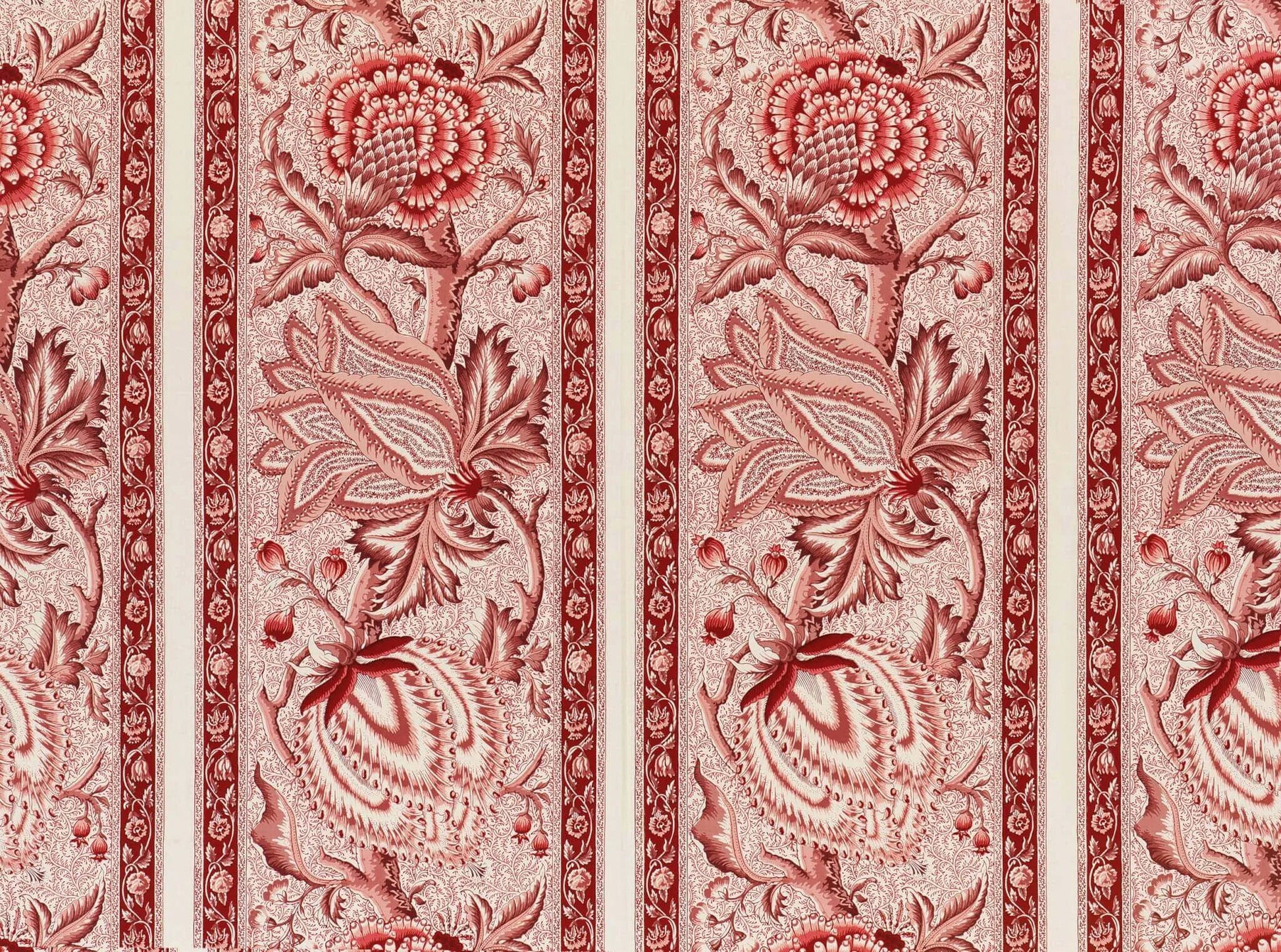 Pierre Frey Le Grand Corail Camaieux - Rayure - Rose Ancien