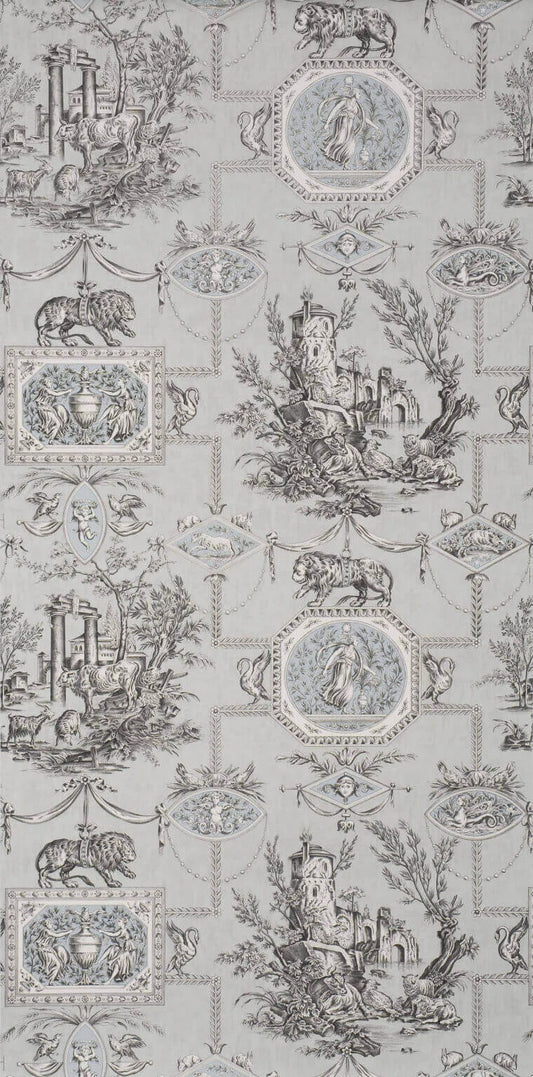 Pierre Frey Wallpaper Les Muses Et Le Lion - Graystone